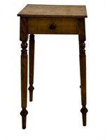 Tiger Maple Sheraton One Drawer Stand, 19th C
