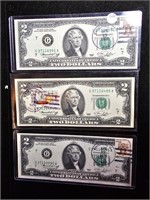1976 Federal Reserve Two Dollar (3 bills) w/......
