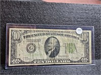 1928B Fed Res. Ten-Dollar - Chicago - Vivid Seal