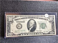 1928B  Fed Reserve Ten-Dollar -Chicago - Dk Green