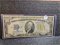 1934A Silver Certificate Ten-Dollar - N. Africa...