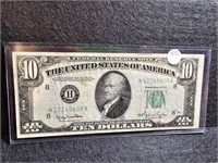 1950 Fed. Reserve Ten-Dollar - Wide Green Seal