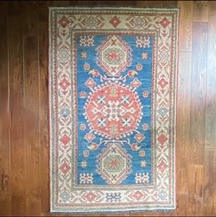 42.5" x 68" Turkish Kazak Woven Rug