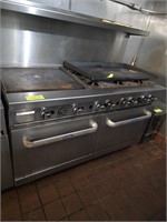 COOK RITE DOUBLE OVEN 6 BURNER W/ 24" GRIDDLE TOP