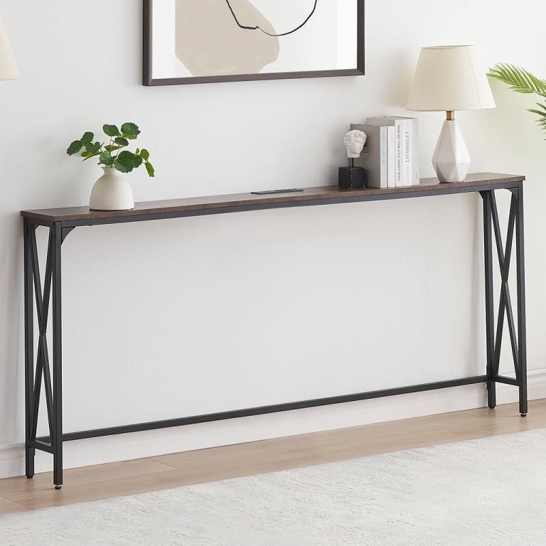 E4355  Behost 70" Console Table w/ Power Outlets
