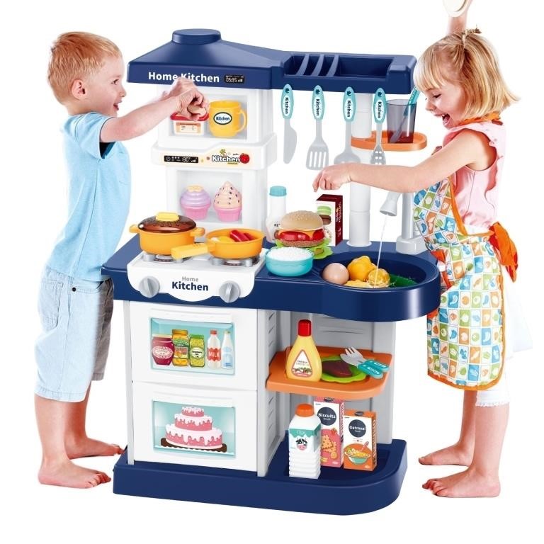 E4369  Beefunni Play Kitchen Playset, Real Sounds,