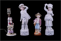 Porcelain Figurines & Lamp