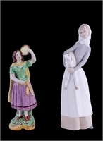 Staffordshire and Lladro Figurines (2)