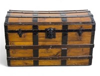 Wood Dome Top Chest, 19th C