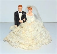 1940's / 1950's WEDDING CAKE TOPPER BRIDE & GROOM