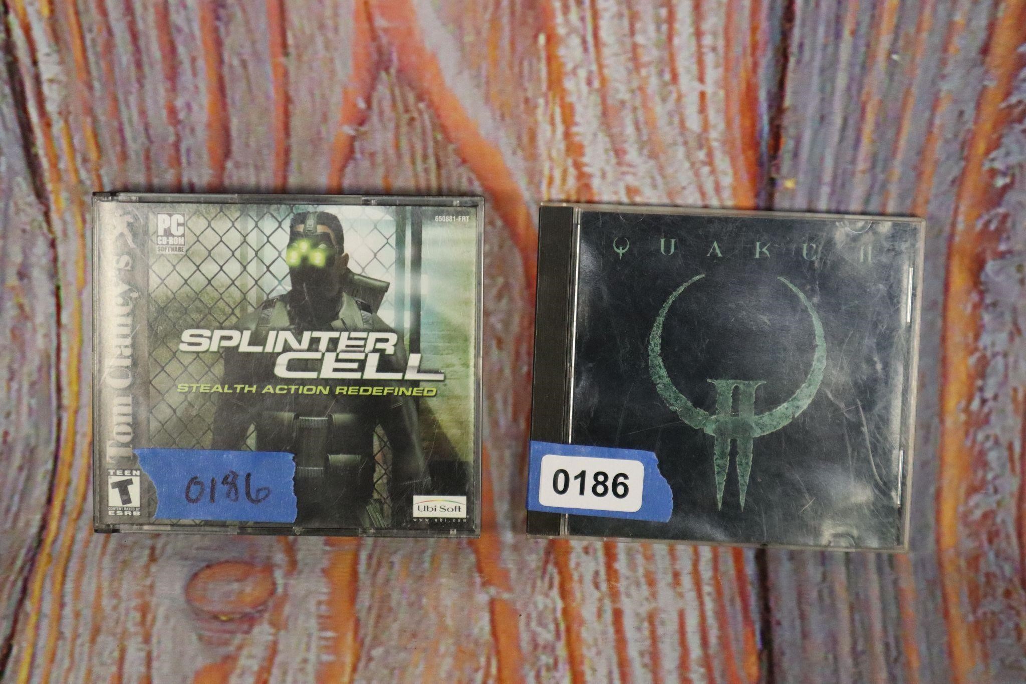 2 Vintage PC Games Quake 2 and Splinter Cell
