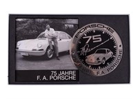 F. A. Porsche 75 Year Badge and Booklet