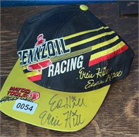 Pennzoil Racing Hat, Signed by Eddie & Ercie Hill