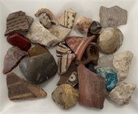 Pottery Pieces, Fossils, Crystals & More