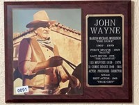 John Wayne Lifetime Achievements Plaque