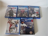 LOT 5  ASSORTED PS4 GAMES