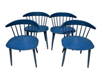 4 vintage 1960s wood chairs designed by Jørgen