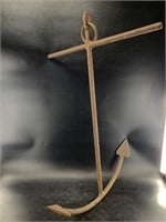 Antique steel auxiliary anchor with both crossbars