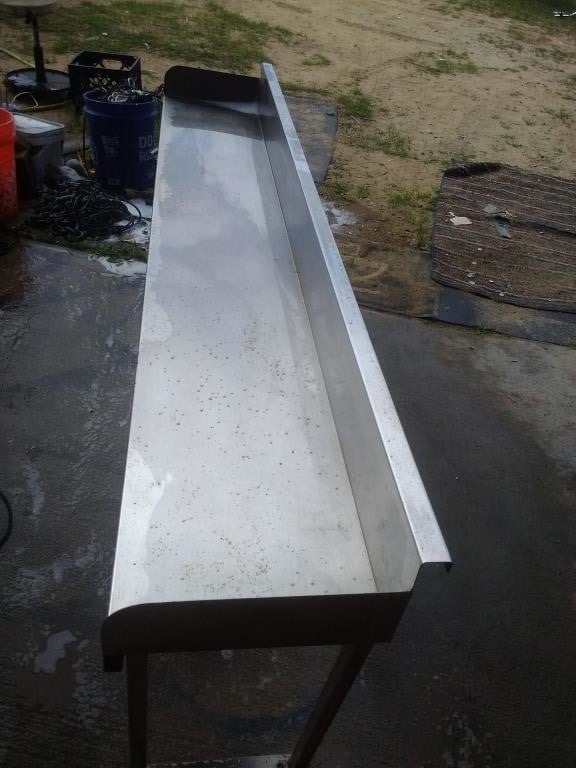 STAINLESS STEEL COUNTERTOP 79 INCHES LONG 15