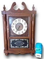 Vtg. Wood Shelve/Mantel Clock
