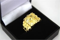 10K Solid Yellow Gold Nugget Ring Sizes 6-13