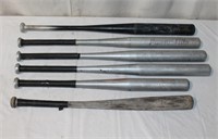 (6) Aluminum & Wood Baseball Bats