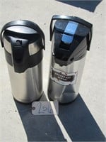 2 Large Stainless Steel Coffee Dispenser 3.7 Litre