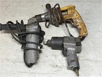 Side Grinder, DeWalt Drill, Air Impact Wrench