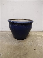 Southern Patio Blue Plastic Pot