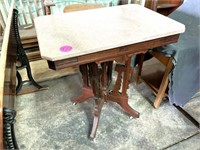 Marble Top Ornate Parlor Table