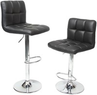(SIGNS OF USE) Roundhill Swivel Black Leather