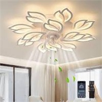 35''Ceiling Fans with Lights, Modern Ceiling Fan w