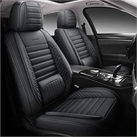 HAITOUR Full Coverage Leather Car Seat Covers Full