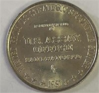 One Ounce Silver Round: 1981 US Assay