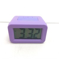 Travel alarm clock purple