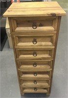 Rustic 7-Drawer Handmade Wooden Dresser Cabinet