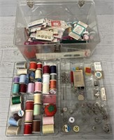 Box of Sewing Needles & Thread