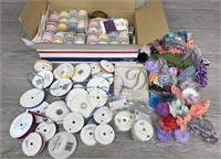 Assortment of Ribbons & Crafting Flowers