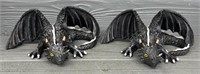 (2) Dragon Sculptures