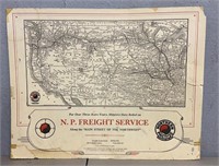 Vintage NP Freight Service Map
