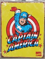 "Captain America" Metal Sign