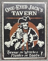 One-Eyed Jacks Tavern Metal Sign