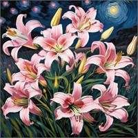 Lilies Starry Night 3 LTD EDT by Van Gogh Limited