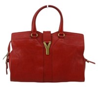 Yves Saint Laurent Red Cabas Handbag