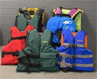(4) Kids and (4) Adult Life Jackets