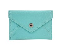Tiffany Light Teal Leather Card Case