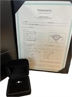 Tiffany & Co Natural VVS1 Diamond Solitaire Ring