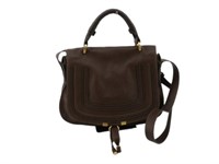 CHLOE Brown Leather Mercy 2 Way Shoulder Bag