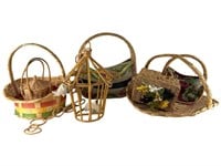 Wicker Rattan - Purses, Bird Case, Baskets