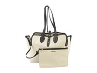 Burberry Canvas Logo Tote Bag with Pouch